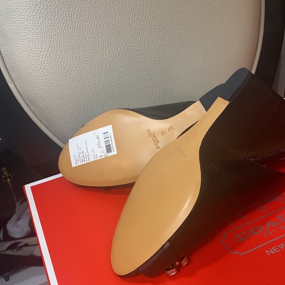 Beautiful Coach Wedges Black Brand New. - Picture 6 of 11